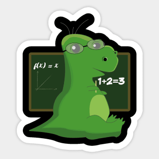 Dinosaur Nerd Geek Glasses Teacher Sticker